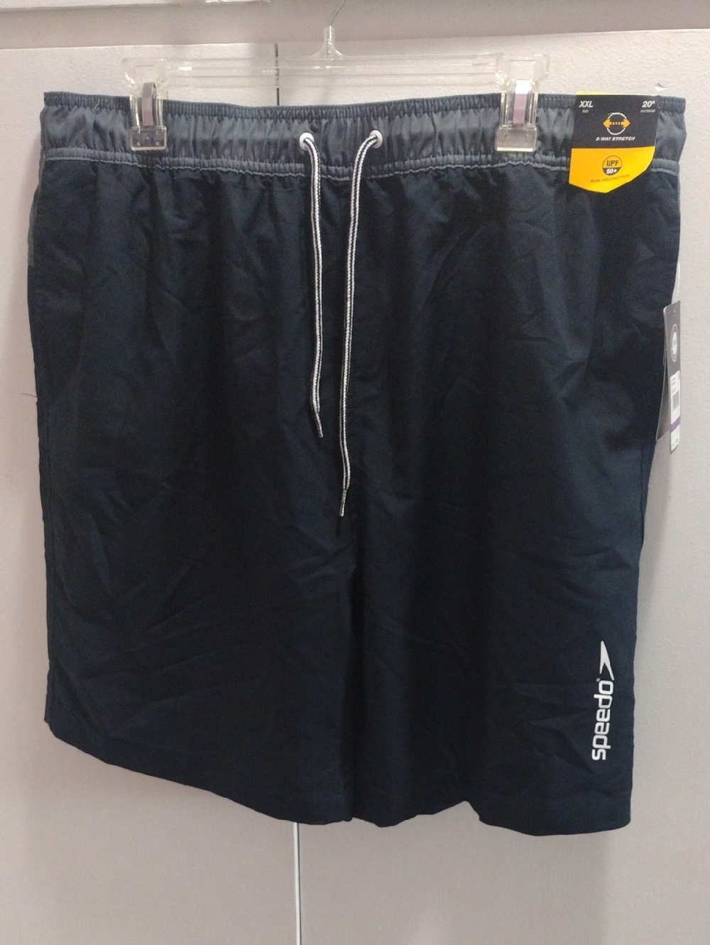 Speedo Black Swim Shorts with Gray Waistband XXL